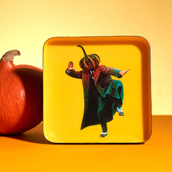 Gangzai Vide Poche, Karaté Courge, Mini Tablett, quadratisch, Lack mehrfarbig